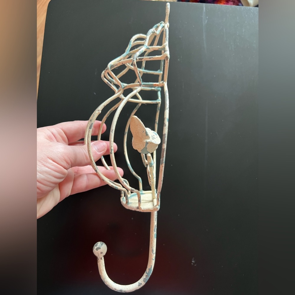 Vintage/Antique Bird in a Cage Wall Hook - Picture 5 of 8
